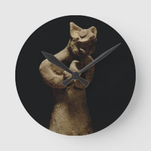 Relógio Redondo Estatueta de um demónio Leão-Dirigido,