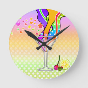RELÓGIO REDONDO ESTILO DE ARTE POP MARTINI