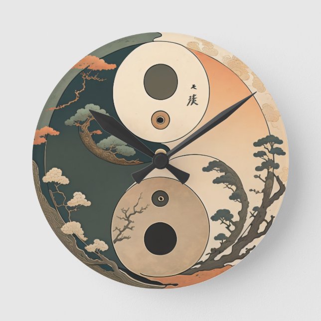 Relógio Redondo Estilo Japonês (Frente)