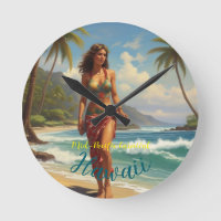Estilo Vintage Viagem Honolulu Médio Havaiano - Pa