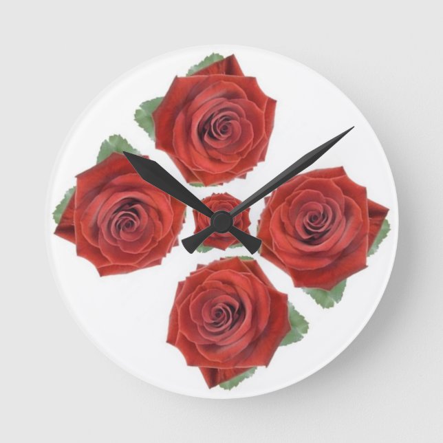 Relógio Redondo Estilos Clássicos Florais (Frente)