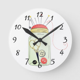 Relógio Redondo Estojo de costura