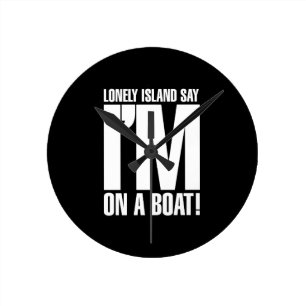 Relógio Redondo Estou num Barco