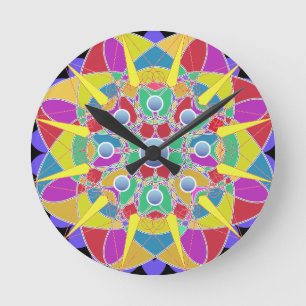 Relógio Redondo Estrela Flor