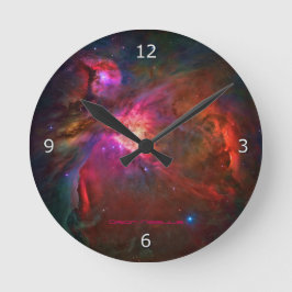 Relógio Redondo Estrelas da nebulosa e do trapézio de Orion