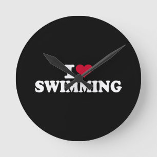 Relógio Redondo Eu adoro nadar