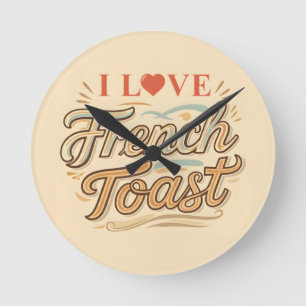 Relógio Redondo Eu Amo Brinde Francesa