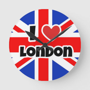 Relógio Redondo Eu amo Londres