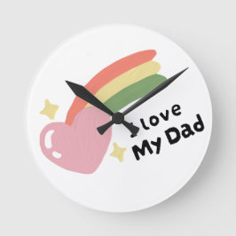 Relógio Redondo Eu Amo Meu Pai