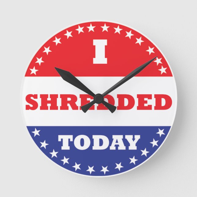 Relógio Redondo Eu Destruí Hoje (Frente)