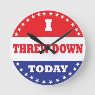 Relógio Redondo Eu Joguei Para Baixo Hoje