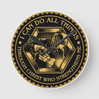 Relógio Redondo Eu posso fazer todas as coisas soldador, soldador