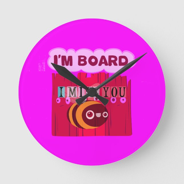 Relógio Redondo Eu senhorita Você Eu sou furado (Frente)