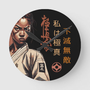 Relógio Redondo Eu sou Kyokushin - Inquebrável, Inparável, Karate