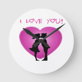 Relógio Redondo Eu Te Amo