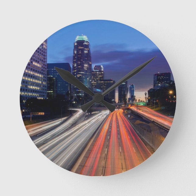 Relógio Redondo EUA, Califórnia, Los Angeles, 110 Freeway (Frente)