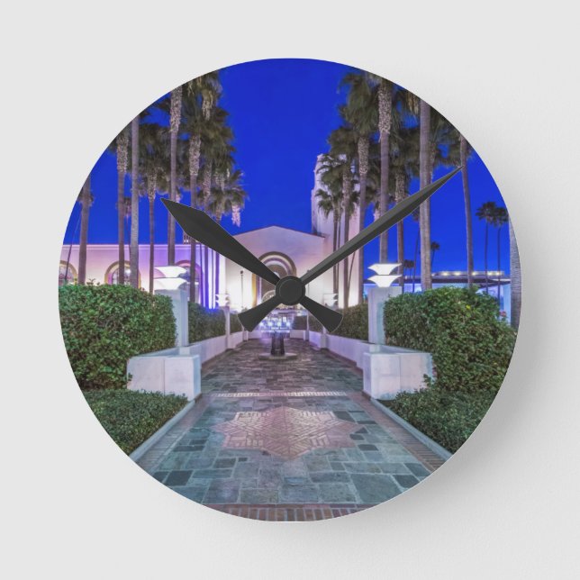 Relógio Redondo EUA, Califórnia, Los Angeles, Estação Sindical (Frente)