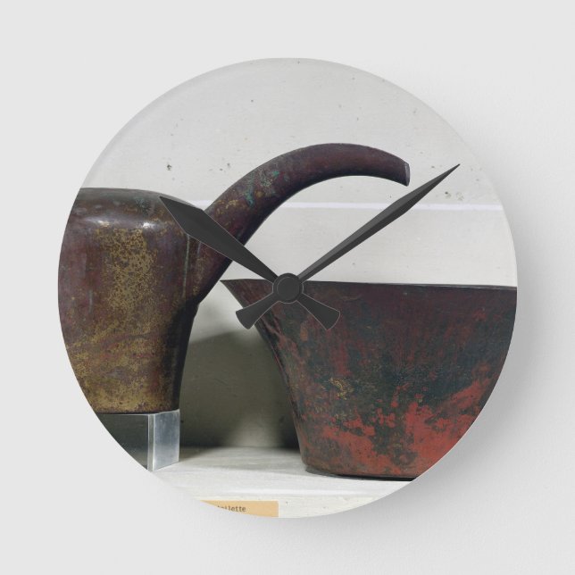 Relógio Redondo Ewer and basin (copper) (Frente)