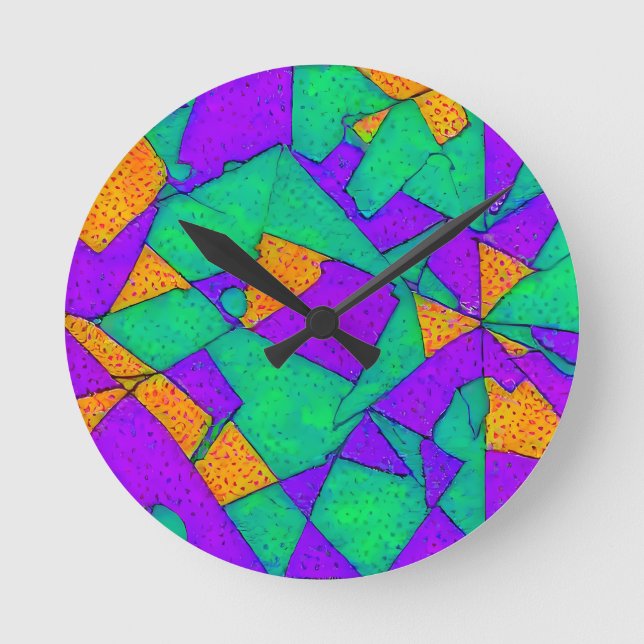 Relógio Redondo Explorado - Ken Gage Abstrato (Frente)