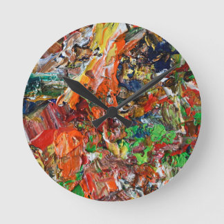 Relógio Redondo Expressive Paint Stroke from Artist Palette