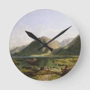Relógio Redondo Extremidade do lago Genebra, 1835 (óleo em canvas