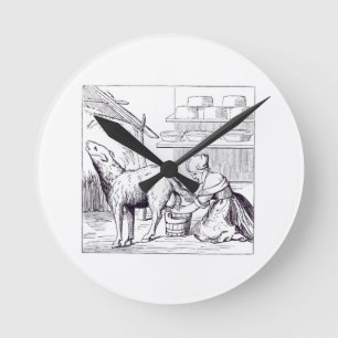 Relógio Redondo Fabricação de queijos na suiça, após uma corte