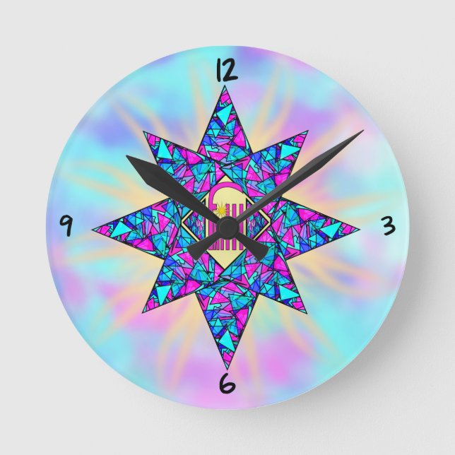 Relógio Redondo Faith ~ Star Round Clock (Frente)