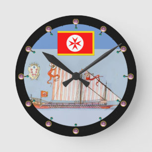 Relógio Redondo Faixa da Toscana Marinho Medici