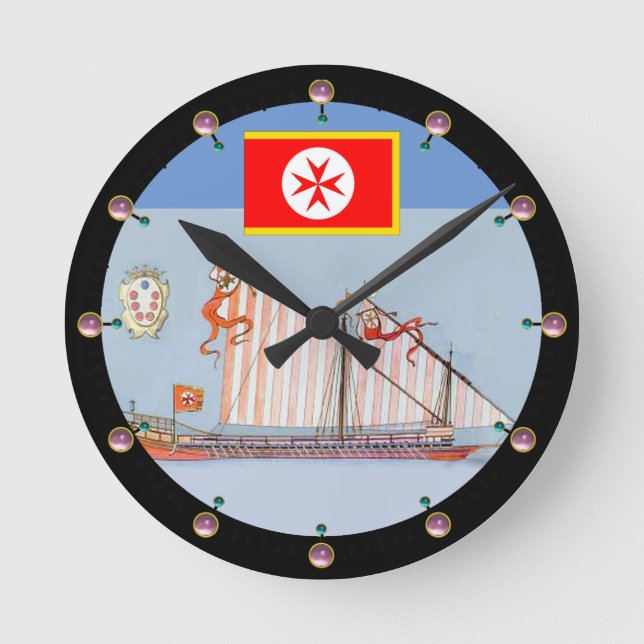 Relógio Redondo Faixa da Toscana Marinho Medici (Frente)