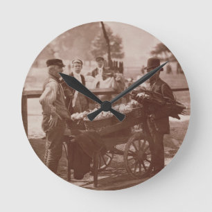 Relógio Redondo Faker do Mush e fabricante de cerveja do gengibre,