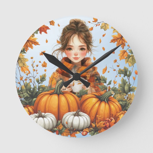 Relógio Redondo Fall Design Wall Clock (Frente)