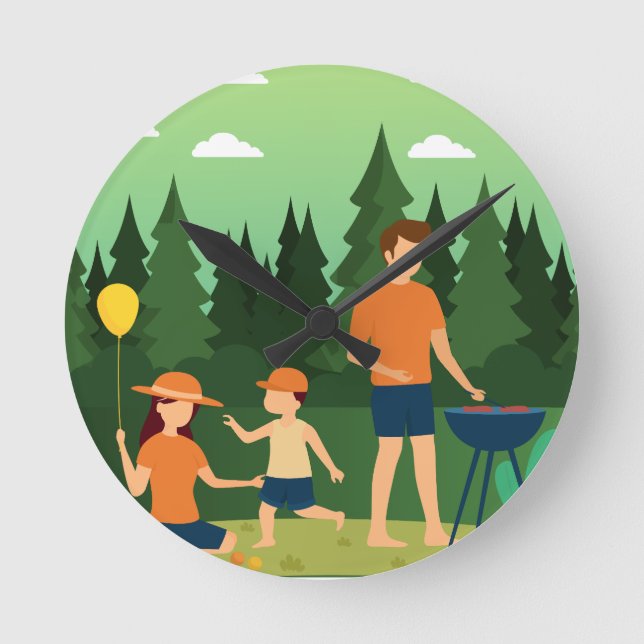 RELÓGIO REDONDO FAMÍLIA PICNIC (Frente)