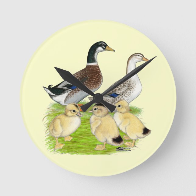 Relógio Redondo Família Silver Appleyard (Frente)