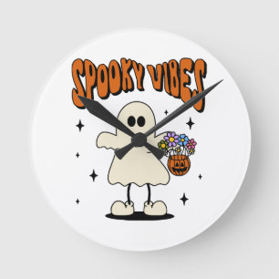 Relógio Redondo fantasma de vibrações assustadoras