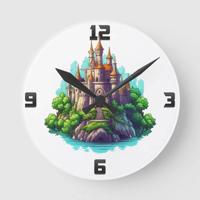 Relógio Redondo Fantasy Castle (Frente)