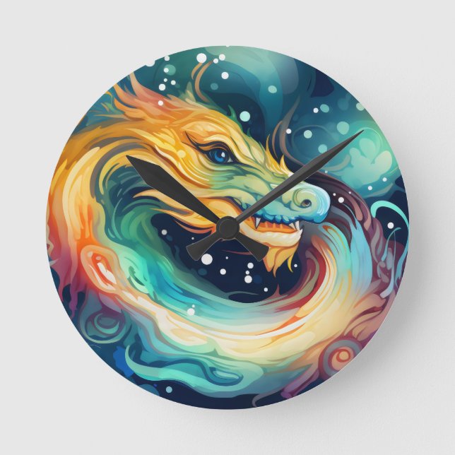 Relógio Redondo Fantasy Dragon Dream Animal 3 (Frente)