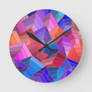 Relógio Redondo Fantasy Mounains View do Céu