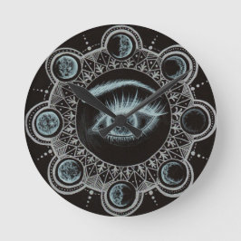 Relógio Redondo Fases do olho da lua