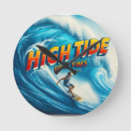 Relógio Redondo Faux Wrapped Canvas Print