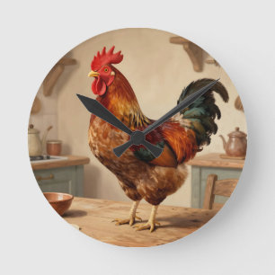 Relógio Redondo Fazenda da Galinha Orgulhosa Cozinha