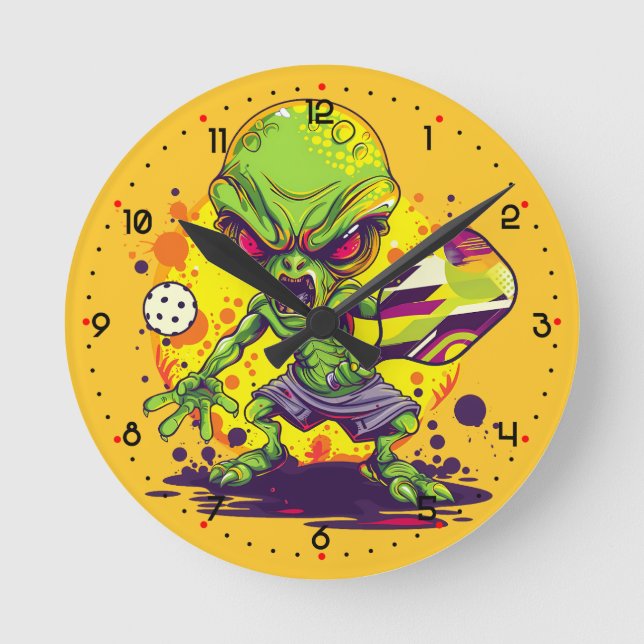 Relógio Redondo  Fear the dink! Pickleball  (Frente)