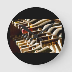 RELÓGIO REDONDO FECHO DE PAREDE DE GARRAFAS DE VINHO