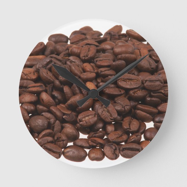 Relógio Redondo Feijões de café (Frente)