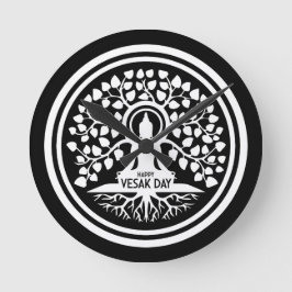 Relógio Redondo Feliz Dia do Vesak
