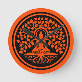 Relógio Redondo Feliz Dia do Vesak