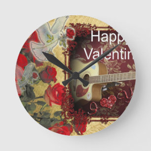 Relógio Redondo Feliz Dia dos Namorados Sintoniza no meu coração