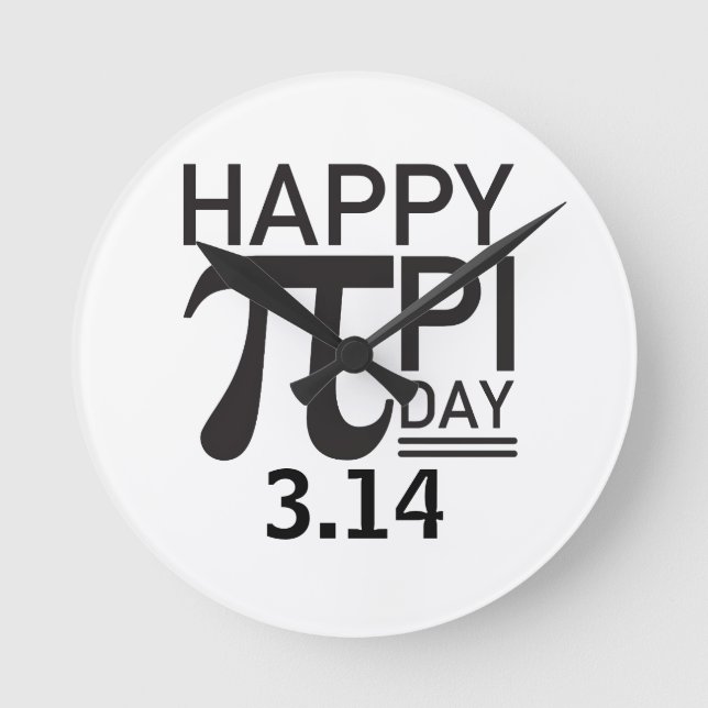 Relógio Redondo Feliz Dia Pi (Frente)