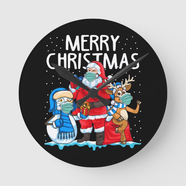 Relógio Redondo Feliz Natal 2023 (Frente)