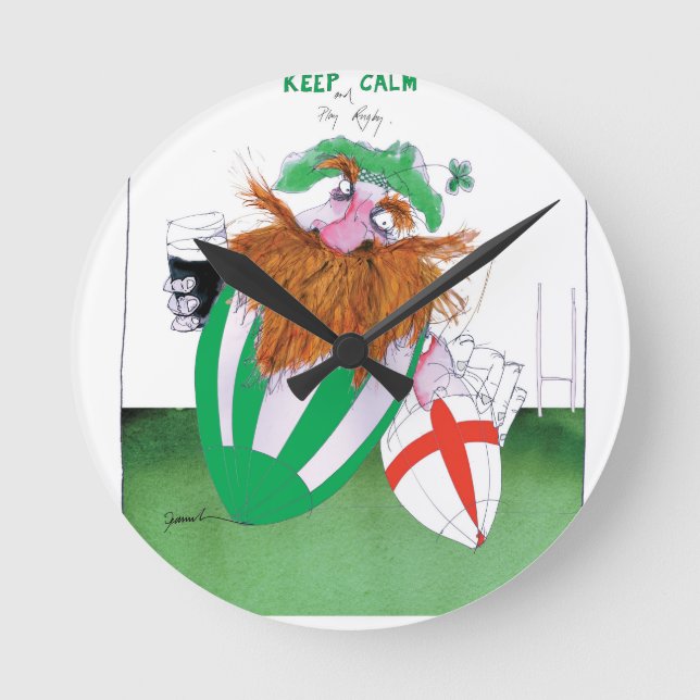 Relógio Redondo fernandes tony das bolas de rugby de ireland v (Frente)