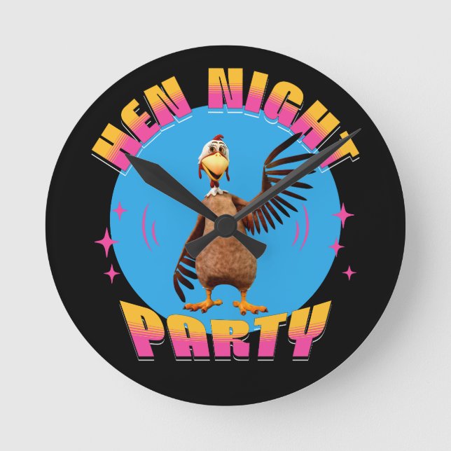 Relógio Redondo Festa de Despedida de Solteira Divertida Festa de  (Frente)